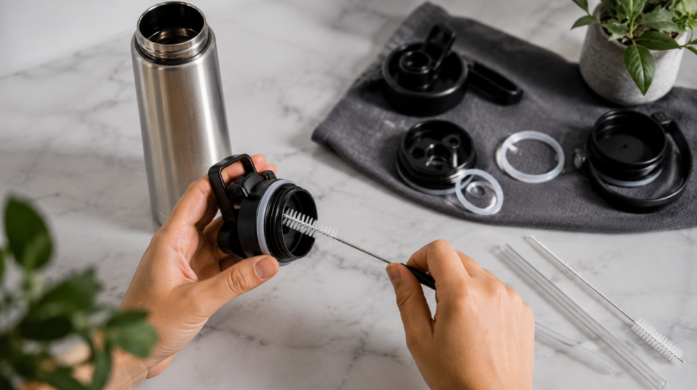 How To Clean Lids, Straws And Hard-To-Reach Areas