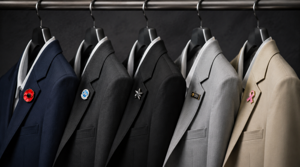 How To Match A Lapel Pin To Your Suit Colour