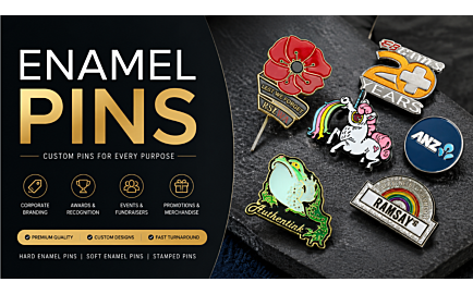 Enamel Pins Australia: Custom Hard & Soft Enamel Pins Made 