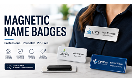 Magnetic Name Badges: Reusable, Pin-Free & Custom Printed 