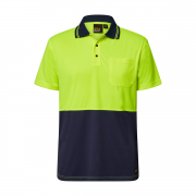 Hi Vis Light Weight Short Sleeve Micromesh Polo With Pocket