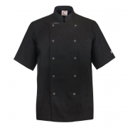 Executive Short Sleeve Chefs Jacket With Press Studs