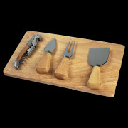 5 Piece Wooden Cheese Board Set