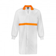 Long Sleeve Food Industry Dustcoat With Contrast Collar