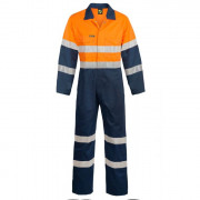 Cotton Drill Reflective Industrial Laundry Coverall