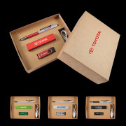 Carnival Pen, USB & Power Bank Cardboard Gift Set