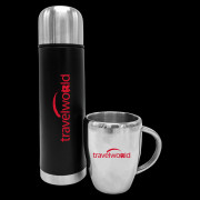 Compana Stainless Steel Flask & Mug Gift Set