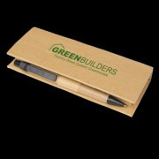 Eco Post-It Notes Box w/ Recycled Paper Pen And Calendar