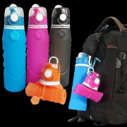 Collapsible Silicone Folding Water Bottle