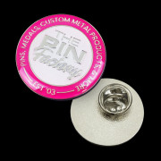 25mm Soft Enamel + Epoxy Shiny Silver Sample