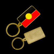 Aboriginal Flag Metal Keyring