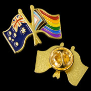 Australia & LGBTQ+ Progress Flag Lapel Pins