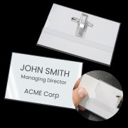 Clear Re-usable Name Badges