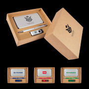Oasis Pen, USB & Power Bank Cardboard Gift Set