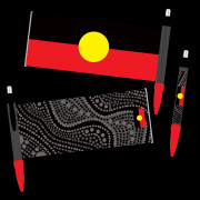 Aboriginal Flag Banner Pens