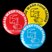 Hand Wash Epoxy Dome Stickers
