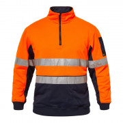 Ridge” - Hi Vis Two Tone 1/2 Zip Pullover With Tape