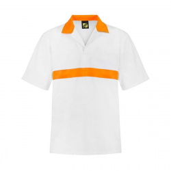 Food Industry Short Sleeve Jac Shirt w/ Chestband.