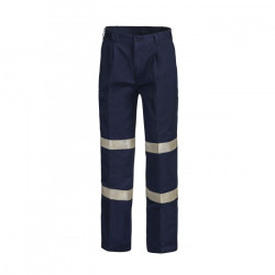 Reflective Single Pleat Cotton Drill Industrial Laundry Trousers