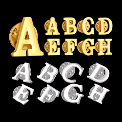 Alphabet Lapel Pins