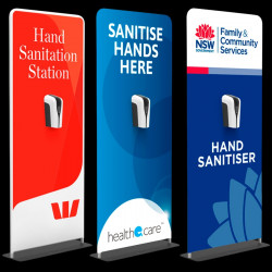 Branded Fabric Hand Sanitiser Station