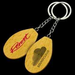 Oval 2 Wooden Keyrings