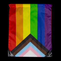 LGBTQ+ Pride Progress Flag Drawstring Backpack