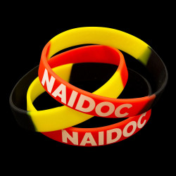 NAIDOC Wristbands Aboriginal Flag Colours