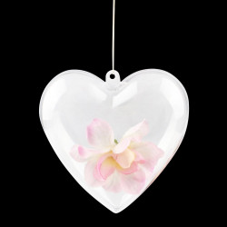Clear Heart Shaped Ornament