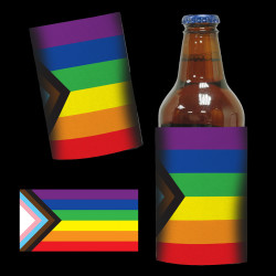 LGBTQ+ Pride Progress Flag Stubby Cooler