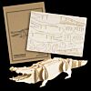Laser Cut Crocodile Wooden Model