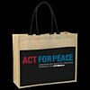 Jute Contrast Tote Bag