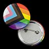LGBTQ+ Pride Progress Flag Button Badge