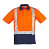 Mens Hi Vis Spliced Polo - Short Sleeve Shoulder Taped