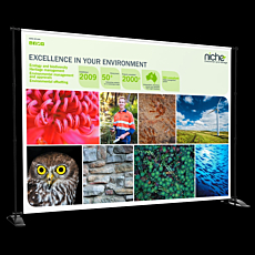 3m x 2.4m Adjustable Economy Media Wall
