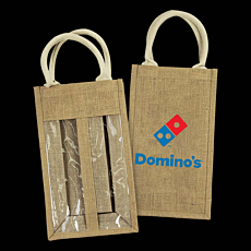 Serena Jute Double Wine Carrier 