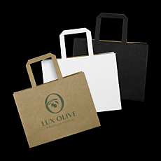 Medium Flat Handle Paper Bag Landscape
