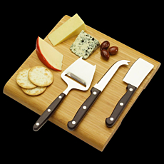Bamboo Cheese Board Set