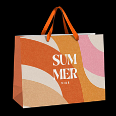 Extra Large Ribbon Handle Paper Bag - Full Colour