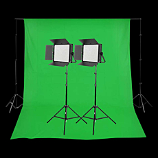 2-Head 2000W Bi-Colour LED Video Light Kit