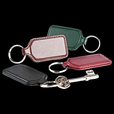 Rectangular Leather Key Ring
