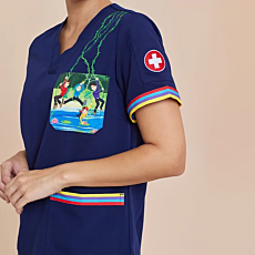 The Wiggles Vines Scrub Top Women's