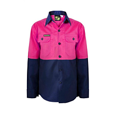 Kids  Long Sleeve Cotton Drill Shirt
