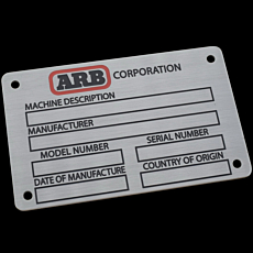Custom Compliance Plate