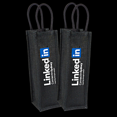 Jute Single Wine Bag