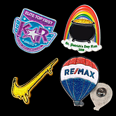 Glitter Lapel Pins
