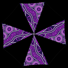 Custom NAIDOC Golf Umbrella