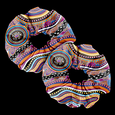 2 Pack "Generations" Hair Scrunchie