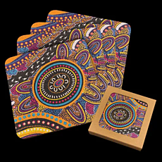 "Generations" Cork Coaster Set