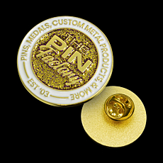 25mm Soft Enamel w/ Glitter Shiny Gold Base